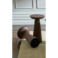 Simillo Home & Living 2'li Ceviz Renk Mantar Sehpa