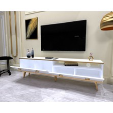 Derya Dekor Mono Alt Tv Ünite Beyaz-Gold