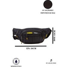 Tuldar Unisex Siyah Kumaş Usb Kulaklık Çıkışlı Crossbody Çapraz Omuz Göğüs Ve Bel Çantası tul360