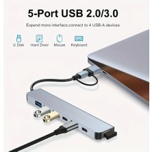 B2H Kart Okuyucu ile 8 In 2 USB Hub, USB C Portu, USB 3.0 / 2.0, Sd/tf Kart Okuyucu, Yerleştirme Istasyonu ( Yurt Dışından )