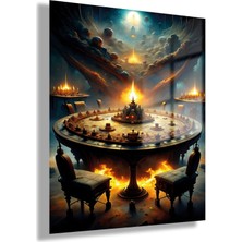 Gaagart Temperli Gerçek Cam Tablo Yüksek Kalite Savaş Masası Görseli