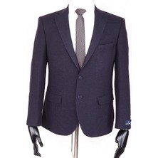 Jan Carlucci Yünlü Erkek Regular Fit Mono Yaka Mor Drop 4 Tek Ceket