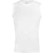 Ceylanoğlu 3'lü Erkek Ribana O Yaka O Kol ATLET-027 Beyaz