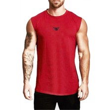Genius Store Erkek Nem Emici Hızlı Kuruma Atletik Teknik Performans Sporcu Sıfır Kol T-Shirt Mg-Atlet