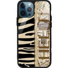 Spoyi Apple iPhone 11 Pro Max Zebra Gazete Tasarımlı Glossy Telefon Kılıfı