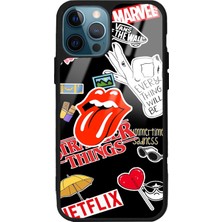 Spoyi Apple iPhone 11 Pro Max Sticker Tasarımlı Glossy Telefon Kılıfı