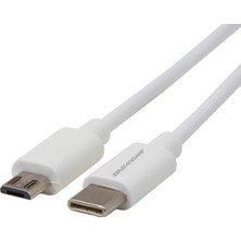 Hook Type-C -Mikro USB Cep Telefonu Karşılıklı Şarj ve Data Kablosu 30cm