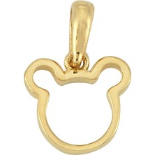 14 Ayar Mickey Mouse Altın Kolye Ucu 0,56 gr