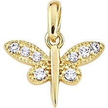 14 Ayar Altın Taşlı Yusufçuk Kolye Ucu 0,65 gr