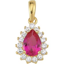 goldkupe 14 Ayar Yakut Altın Kolye Uçu 0,99 gr