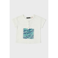 Tyess Bg Store Erkek Bebek Beyaz T-Shirt %100 Pamuklu Kumaş Standart Kol Regular Fit Tasarım