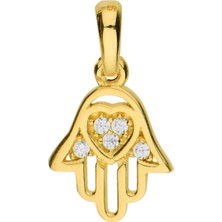 14 Ayar Fatma Ana Eli Altın Kolye Ucu 0,60 gr