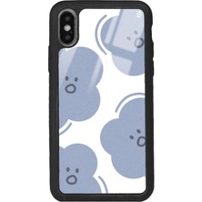 Spoyi Apple iPhone x - Xs Cloud Face Tasarımlı Glossy Telefon Kılıfı