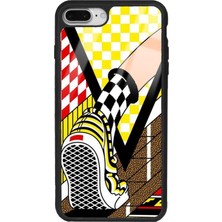 Spoyi Apple iPhone 7 Plus - 8 Plus Yellow Plaid Tasarımlı Glossy Telefon Kılıfı