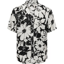Only & Sons Only&sons Erkek Çiçek Desenli Kısa Kollu Erkek Gömlek 22028239