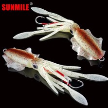 Tlg Shop 20CM120G Tarzı Sunmıle Fishing Soft Squid Lure 60GGGGG Luminousuv Squid Jig Fishing Lures For Sea Fishing Wobbler Bait (Yurt Dışından)