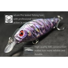 Tlg Shop C735X76 Stili Wlure 13G 9cm Orta Boy Derinlik 3D Sert Canlı Gözler Sıkı Wobbler ve Yüksek Sık Eylem Crankbait Balıkçılık Cazibesi (Yurt Dışından)