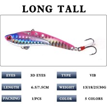 Tlg Shop No.3 Tarzı 18G Metal Cazibesi Titreşim Bıçağı Vıb Ejderha Dişi Kan Teknesi Kancası Vib Olta Takımı Crankbait Batan Titreşimler Sert Yem (Yurt Dışından)