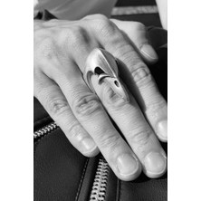 CAPO By Aytaç Yamaç Birdman Motorcu Tarzı Ayarlanabilir Eskitme Gümüş Kaplama Yüzük