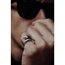 CAPO By Aytaç Yamaç Minimal Serçe Parmak Yılan Erkek Yüzük Ayarlanabilir