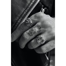 CAPO By Aytaç Yamaç At ve Nal Şans 2'li Modeli Ayarlanabilir Gümüş Kaplama Yüzük Seti