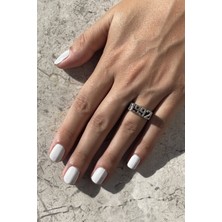 CAPO By Aytaç Yamaç 1992 Rakamlı Yazılı Ayarlanabilir Eskitme Gümüş Kaplama Yüzük