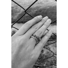 CAPO By Aytaç Yamaç Kelebek Eskitme Ayarlanabilir Gümüş Kaplama Yüzük