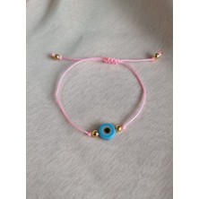 DD Jewelry Mavi Cam Nazar Boncuklu Makrome Bileklik