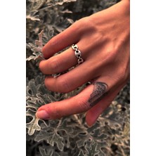 CAPO By Aytaç Yamaç Denizci Zinciri Vintage Görünümlü Ayarlanabilir Kadın Yüzük