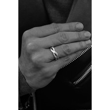 CAPO By Aytaç Yamaç Burgu Zincir Ayarlanabilir Eskitme Motorcu Tarzı Erkek Yüzük