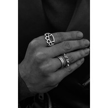 CAPO By Aytaç Yamaç Çivili Köpek Tasma - Punch 2'li Ayarlanabilir Motorcu Tarzı Yüzük Seti