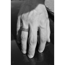 CAPO By Aytaç Yamaç Hasır Örgü Alyans Gümüş Kaplama Yüzük Ayarlanabilir