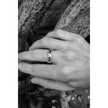 CAPO By Aytaç Yamaç Eskitme Motorcu Tarzı Kalın Zincir Figürlü Ayarlanabilir Erkek Yüzük