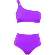 Tokalı Bikini Üst Yüksek Bel Alt Bıkını Takım Db200564bt