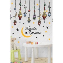 Tekno Trust Çok Renkli Hoşgeldin Ramazan Cam Duvar Sticker Seti - Ramazan Kutlama Çocuk Stickerı - Ramazan Süsl