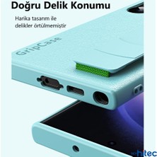 Schitec Samsung Galaxy S24 Uyumlu Premium Case Parmak Askılı Telefon Kılıfı Mavi