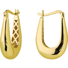 goldkupe 14 Ayar Italyan Parlak Altın Küpe 3,45 gr