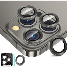 iPhone 15 Pro ve  iPhone 15 Pro Max Uyumlu Kamera Koruma Lens