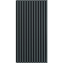 Woodhub Ahşap 240 cm 12 Adet Kendinden Yapışkanlı Ahşap Çıta - Antrasit Gri 1 Gri