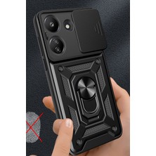 Newface Xiaomi Redmi 13C Kılıf Pars Lens Yüzüklü Silikon - Gümüş 277097