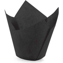 Depposite Siyah Tulip Kek Kalıbı 200'LÜ