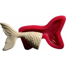 Depposite Silikon Balık Kuyruğu Kalıbı 7,5 x 5 cm Kırmızı