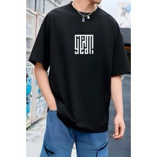 Oksit Yeah 02 Ön Baskılı Bisiklet Yaka Erkek Tshirt