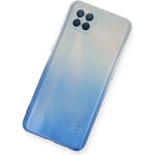 Newface Oppo Reno 4 Lite Kılıf Lüx Çift Renkli Silikon - Mavi 277097