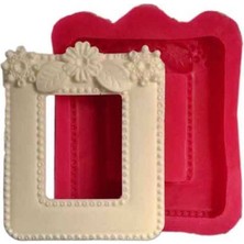 Depposite Çiçekli Küçük Çerçeve Silikon Kalıp 8*6,5 cm