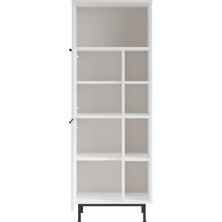 L'occi Concept Leena Banyo Dolabı Çok Amaçlı Dolap 2 Kapaklı Metal Ayaklı Beyaz LA10C-W