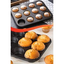Depposite Muffin Kek Kalıbı 12'li Metal Yapışmaz
