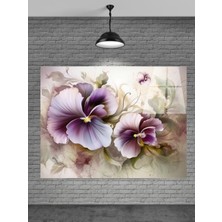 Meta Cam 3D Beyaz Çiçekler Cam Tablo