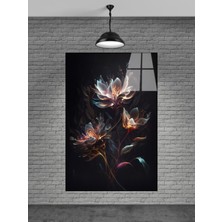 Meta Cam Ilizyonlı Çiçek Cam Tablo