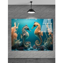 Meta Cam Deniz Atı Cam Tablo